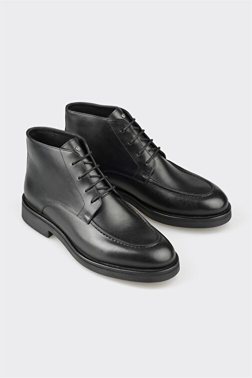 Siyah Deri Erkek Klasik Bot - Görsel 3