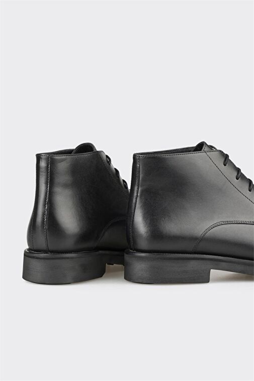 Siyah Deri Erkek Klasik Bot - Görsel 5