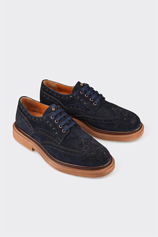 Lacivert Deri Erkek Günlük Ayakkabı - Görsel 3