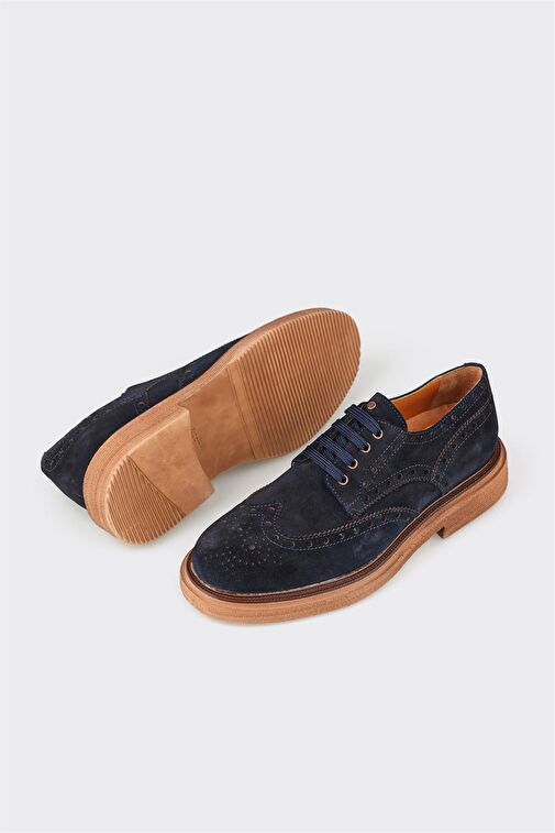 Lacivert Deri Erkek Günlük Ayakkabı - Görsel 4