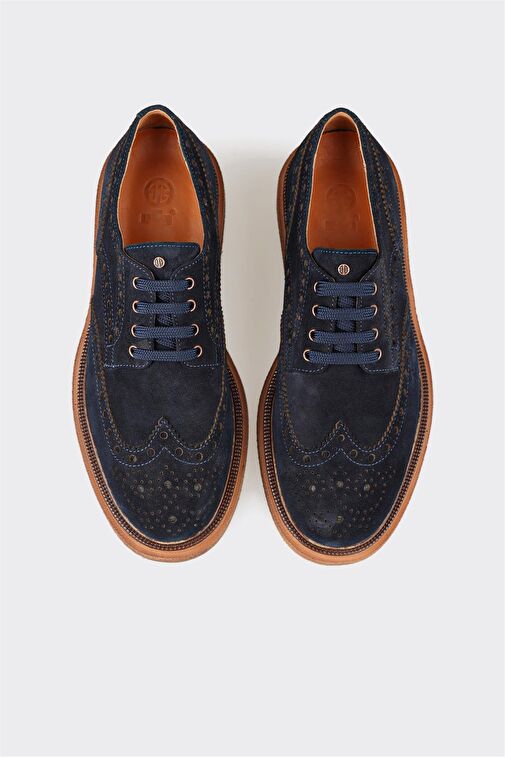 Lacivert Deri Erkek Günlük Ayakkabı - Görsel 5