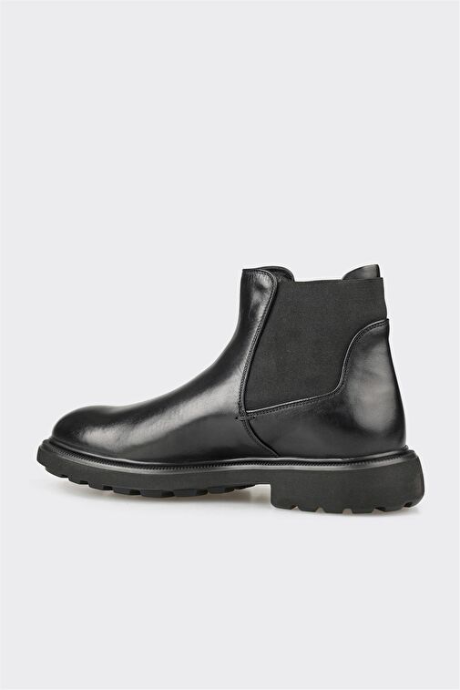 Siyah Deri Erkek Günlük Bot - Görsel 4
