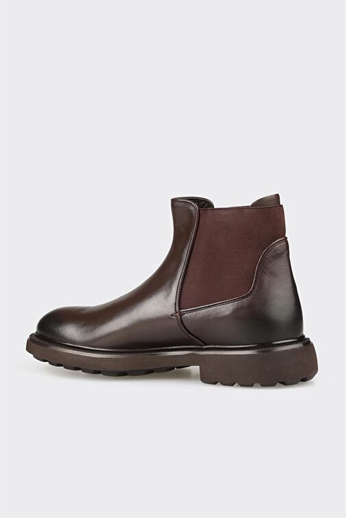 Kahve Deri Erkek Günlük Bot - Görsel 3