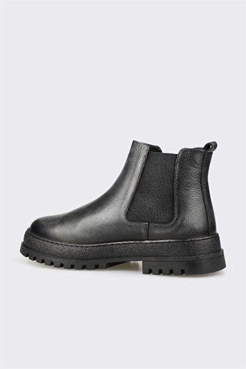 Antrasit Deri Erkek Günlük Bot - Görsel 4