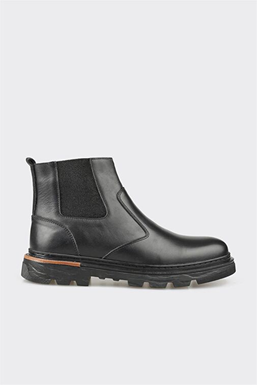 Siyah Deri Erkek Günlük Bot - Görsel 2