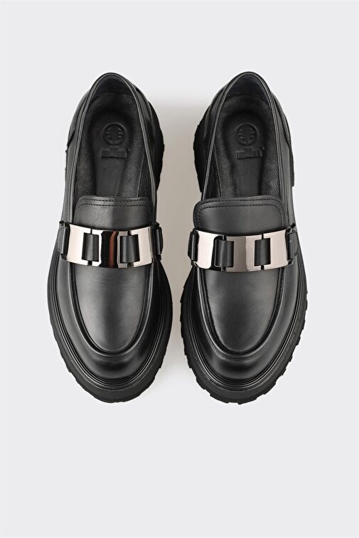 Elle Siyah Kadın Deri Günlük Ayakkabı WILDING - Görsel 5