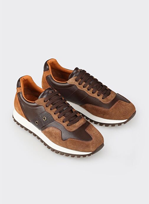 Kahve Deri Erkek Spor Ayakkabı - Görsel 3