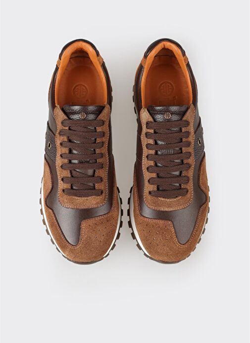 Kahve Deri Erkek Spor Ayakkabı - Görsel 5