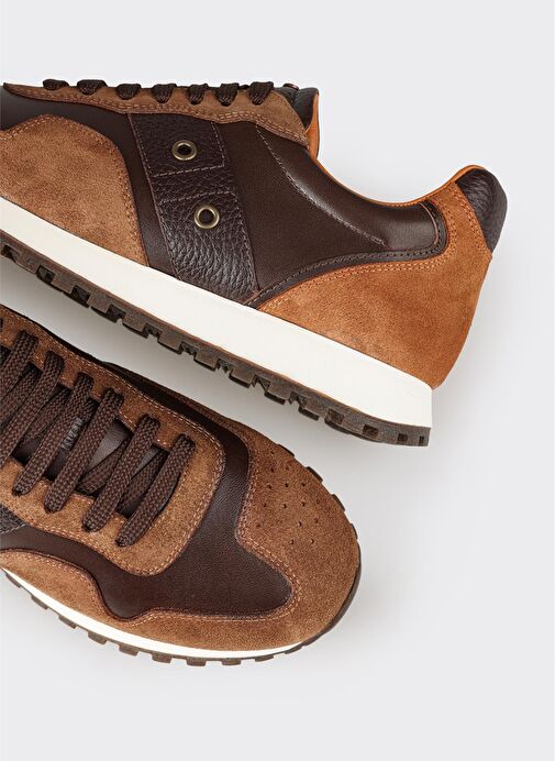 Kahve Deri Erkek Spor Ayakkabı - Görsel 6