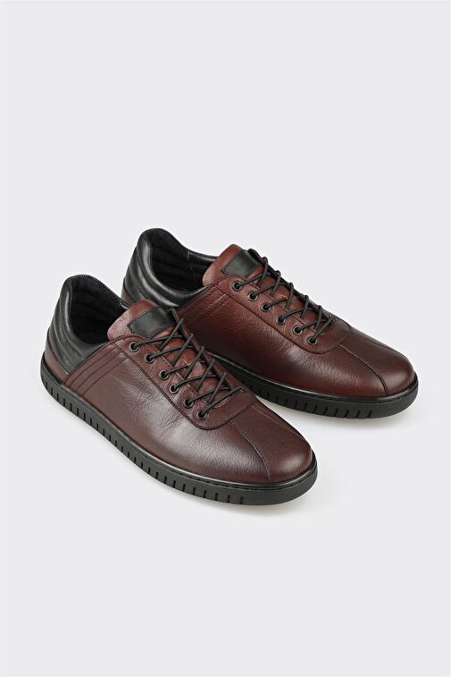 Elle Siyah Erkek Deri Günlük Ayakkabı COULSON - Görsel 3