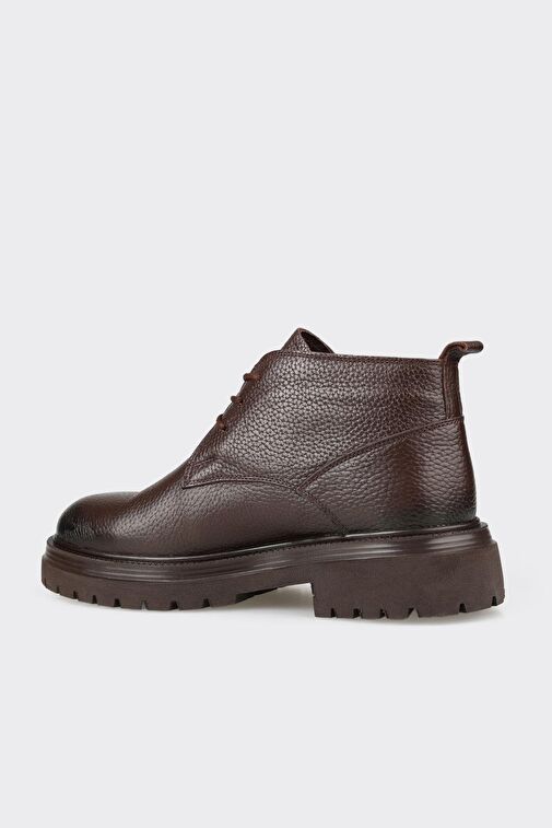 Kahve Deri Erkek Günlük Bot - Görsel 4