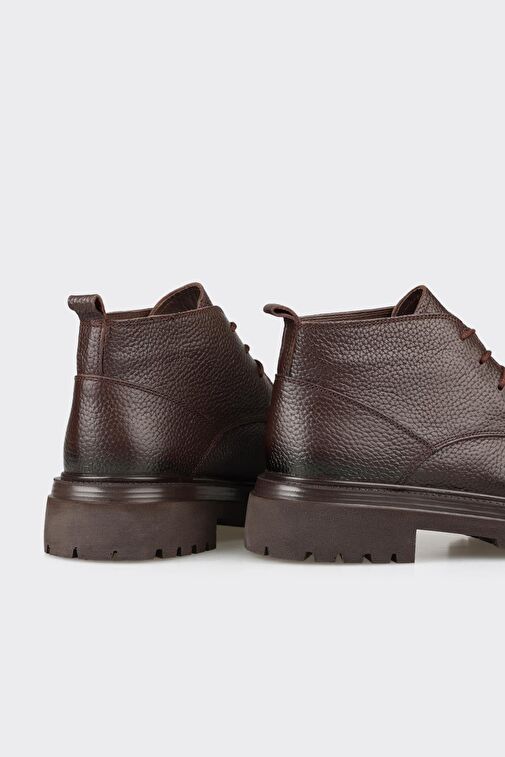 Kahve Deri Erkek Günlük Bot - Görsel 5