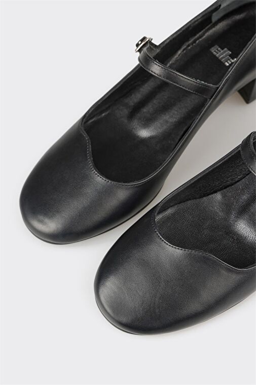 Elle Elle Siyah Deri Kadın Topuklu Ayakkabı | Boyner Siyah - 5. görsel