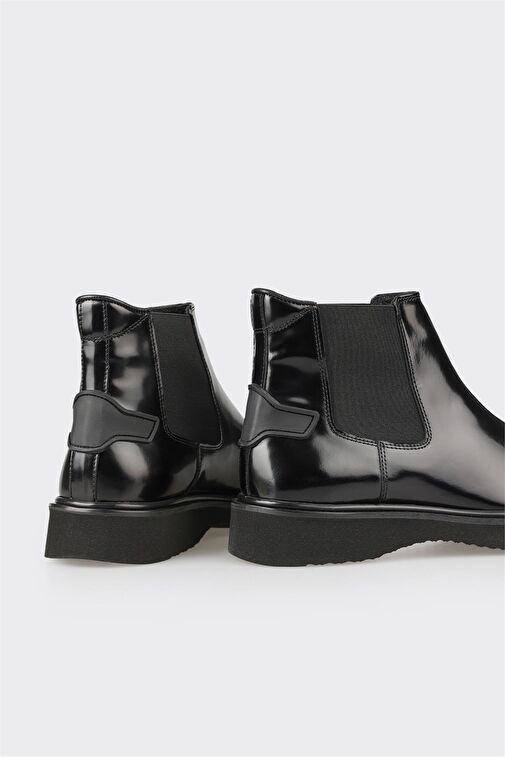 Siyah Deri Erkek Klasik Bot - Görsel 5