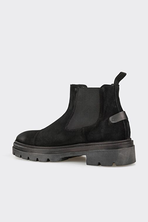 Siyah Deri Erkek Günlük Bot - Görsel 4