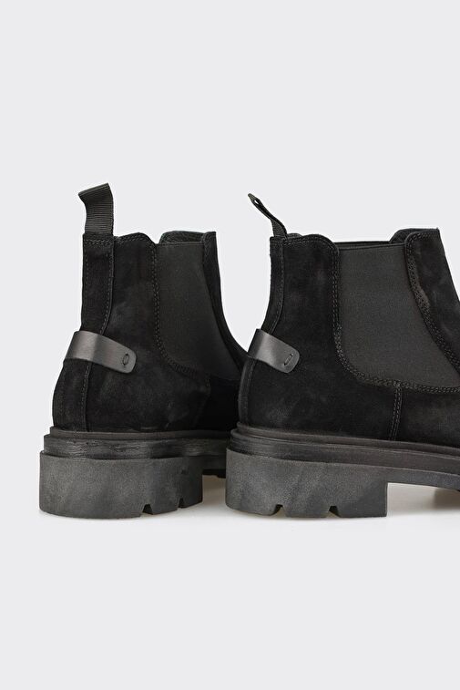 Siyah Deri Erkek Günlük Bot - Görsel 5