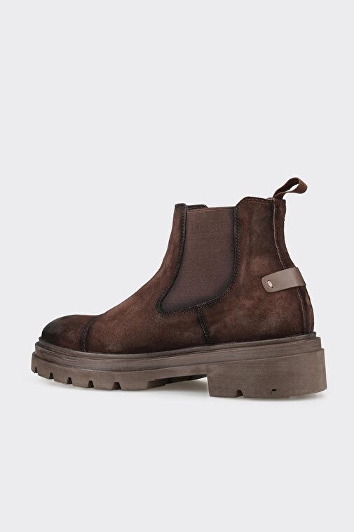 Kahve Deri Erkek Günlük Bot - Görsel 4