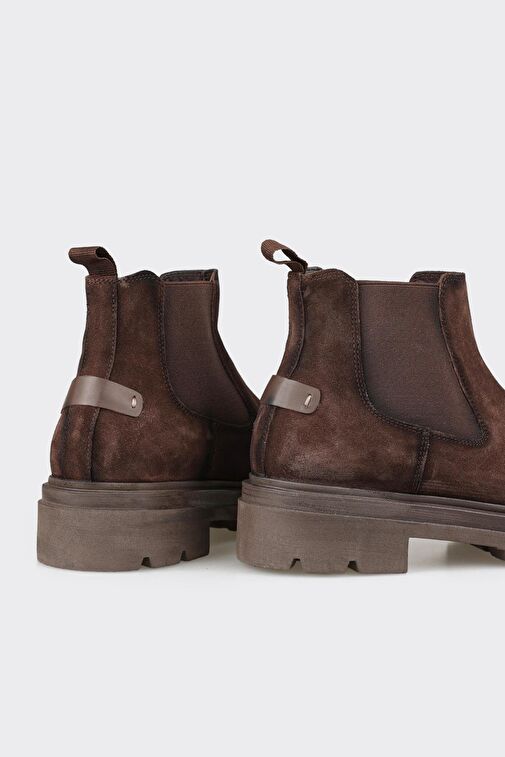 Kahve Deri Erkek Günlük Bot - Görsel 5