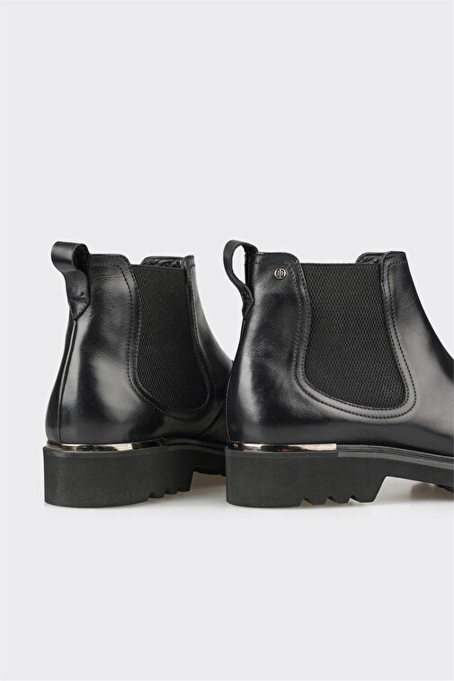 Siyah Deri Erkek Klasik Bot - Görsel 5