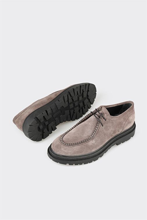 Antrasit Deri Erkek Günlük Ayakkabı - Görsel 4