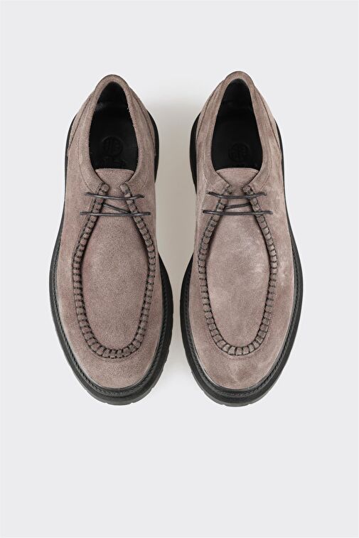 Antrasit Deri Erkek Günlük Ayakkabı - Görsel 5