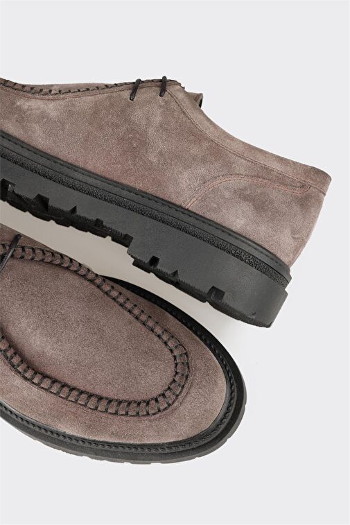 Antrasit Deri Erkek Günlük Ayakkabı - Görsel 6