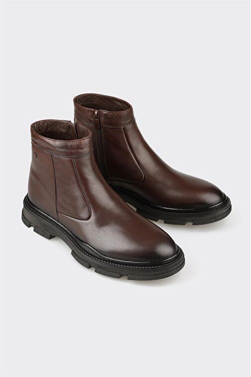 Kahve Deri Erkek Günlük Ayakkabı - Görsel 3