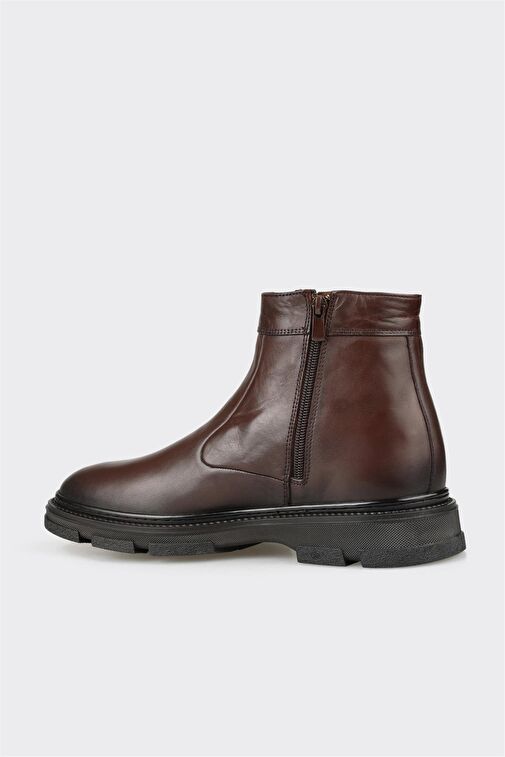 Kahve Deri Erkek Günlük Ayakkabı - Görsel 4