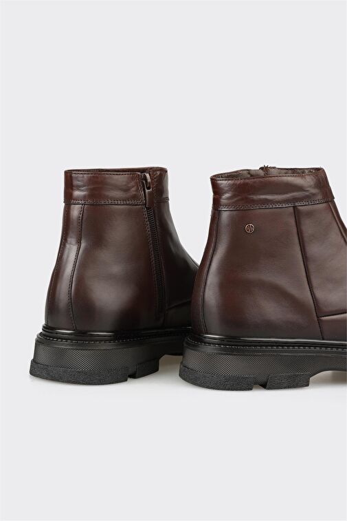 Kahve Deri Erkek Günlük Ayakkabı - Görsel 5