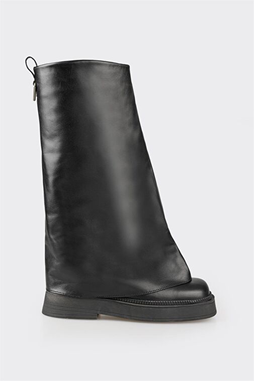 Elle Elle Siyah Deri Kadın Çizme Bot | Boyner Siyah - 2. görsel