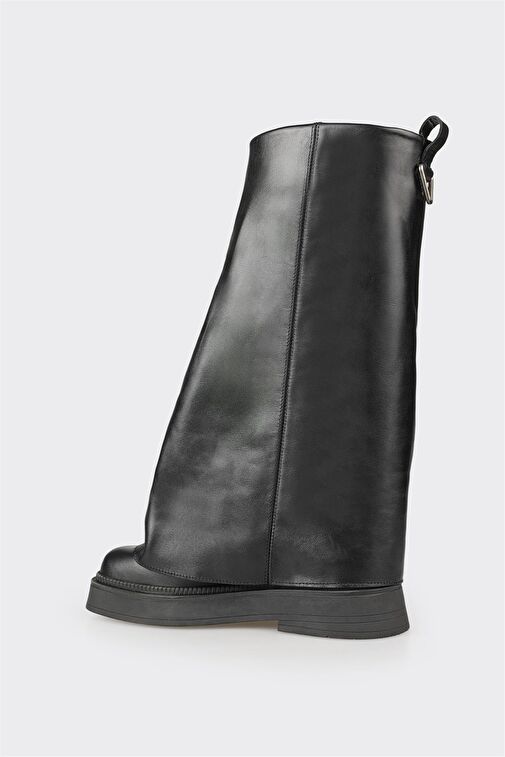 Elle Elle Siyah Deri Kadın Çizme Bot | Boyner Siyah - 4. görsel