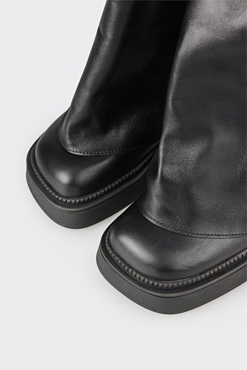 Elle Elle Siyah Deri Kadın Çizme Bot | Boyner Siyah - 5. görsel