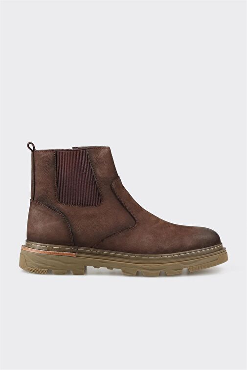 Kahve Deri Erkek Günlük Bot - Görsel 2