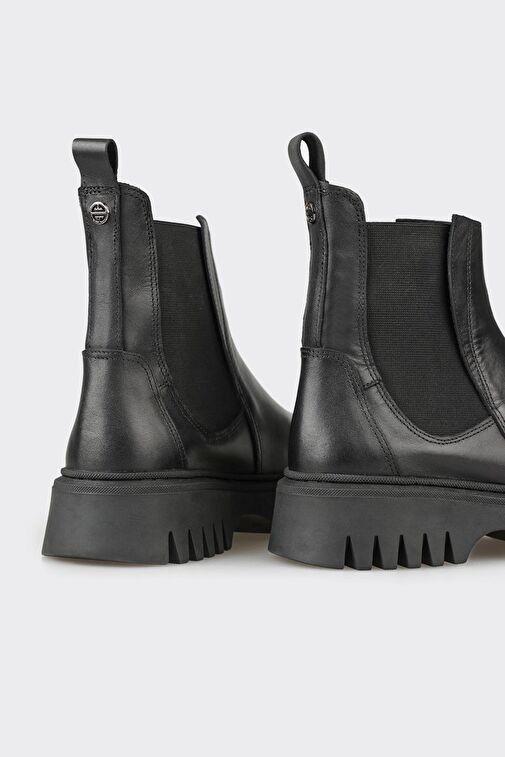 Siyah Deri Kadın Günlük Bot - Görsel 5