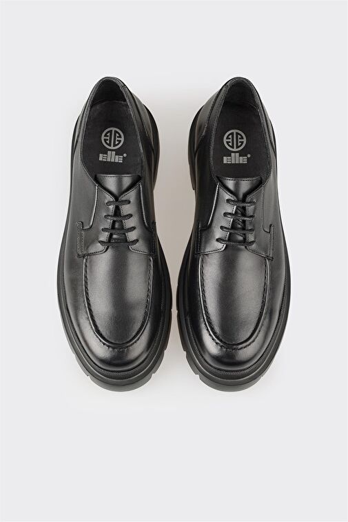 Elle Elle Siyah Erkek Deri Günlük Ayakkabı MAKAYE Klasik Ayakkabı | Boyner Siyah - 5. görsel