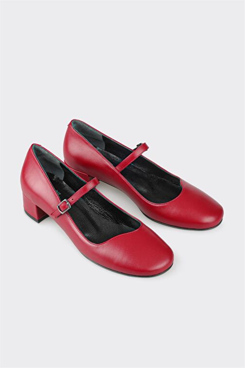 Elle Siyah Kadın Deri Topuklu Ayakkabı GARNA - Görsel 4