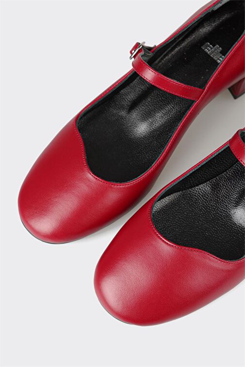 Elle Siyah Kadın Deri Topuklu Ayakkabı GARNA - Görsel 5