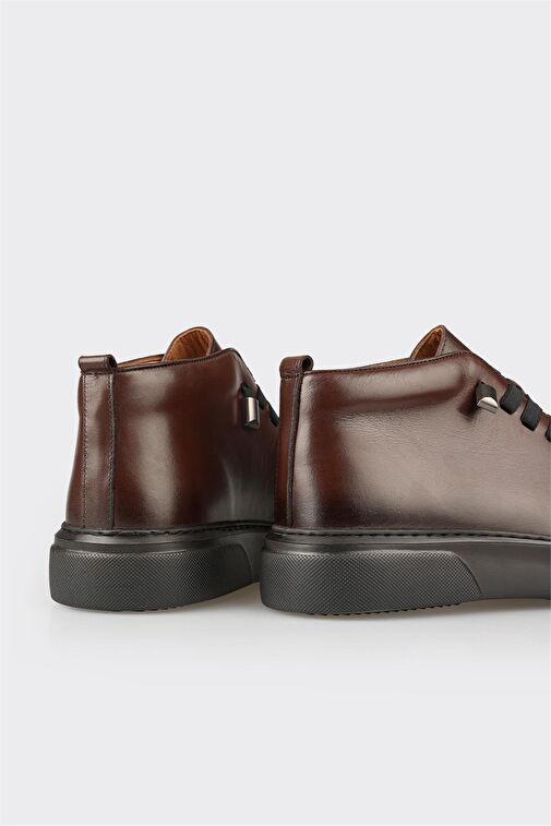 Kahve Deri Erkek Günlük Bot - Görsel 5