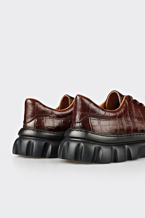 Elle Kahverengi Erkek Deri Günlük Ayakkabı NOGUM - Görsel 6