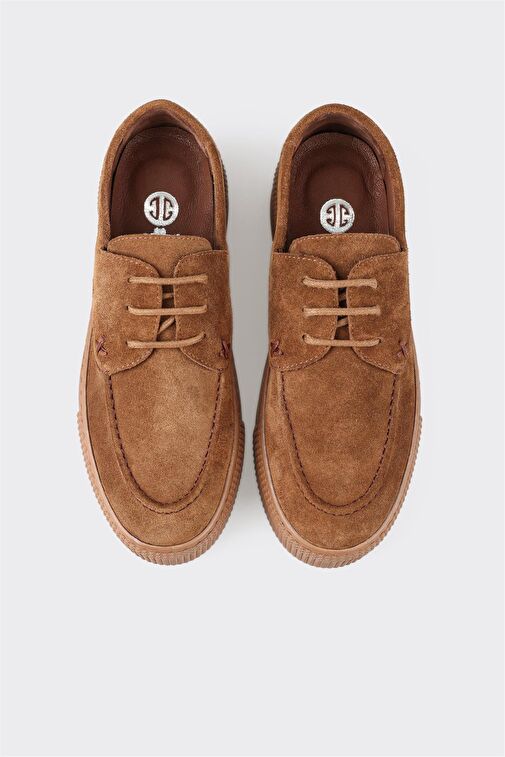 Taba Deri Kadın Spor Ayakkabı - Görsel 4