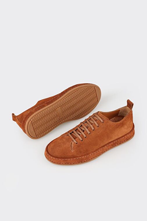 Taba Deri Erkek Günlük Ayakkabı - Görsel 4