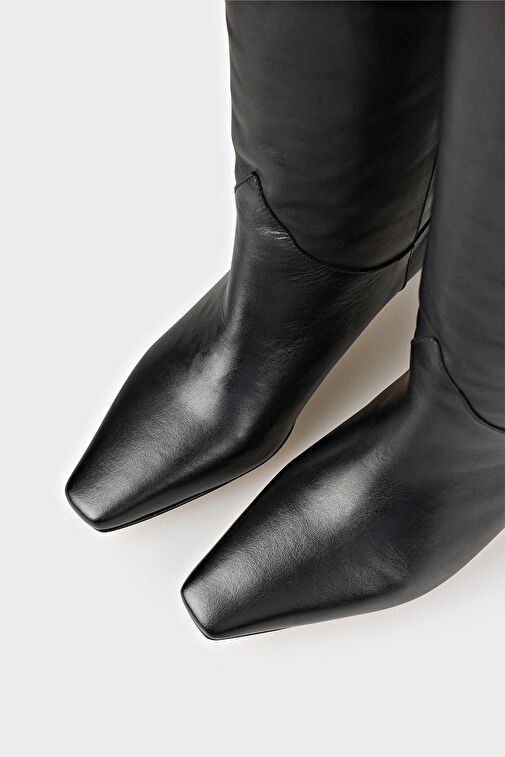 Elle Elle Siyah Deri Kadın Çizme Bot | Boyner Siyah - 5. görsel