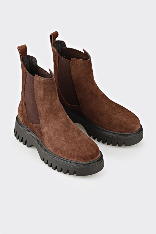 Kahve Deri Kadın Günlük Bot - Görsel 3