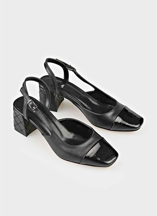 Siyah Kadın Topuklu Ayakkabı - Görsel 3