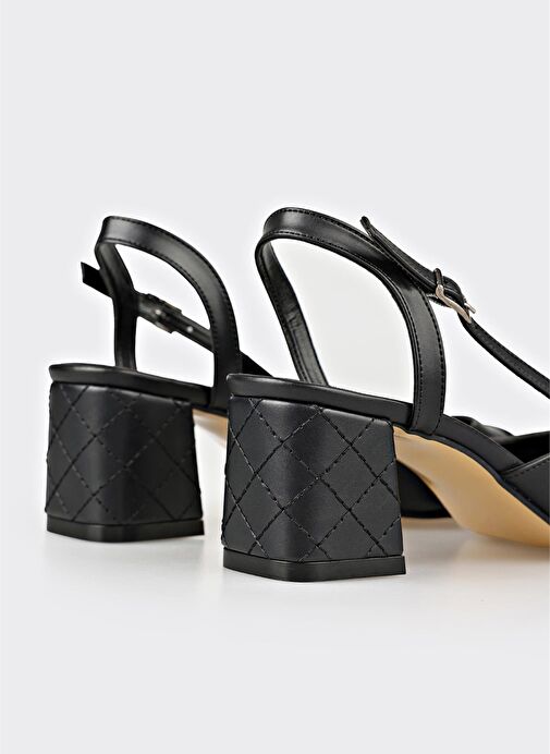 Siyah Kadın Topuklu Ayakkabı - Görsel 5