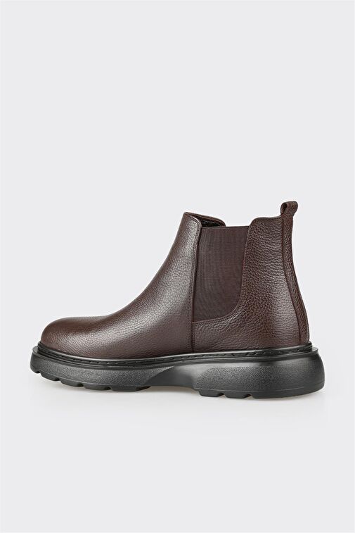 Kahve Deri Erkek Günlük Bot - Görsel 4