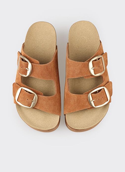 Taba Deri Kadın Terlik - Görsel 8