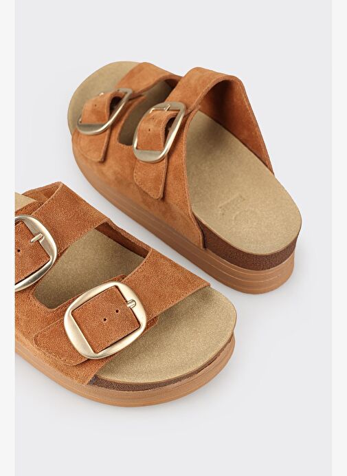 Taba Deri Kadın Terlik - Görsel 10