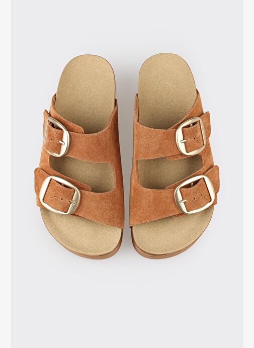 Taba Deri Kadın Terlik - Görsel 7