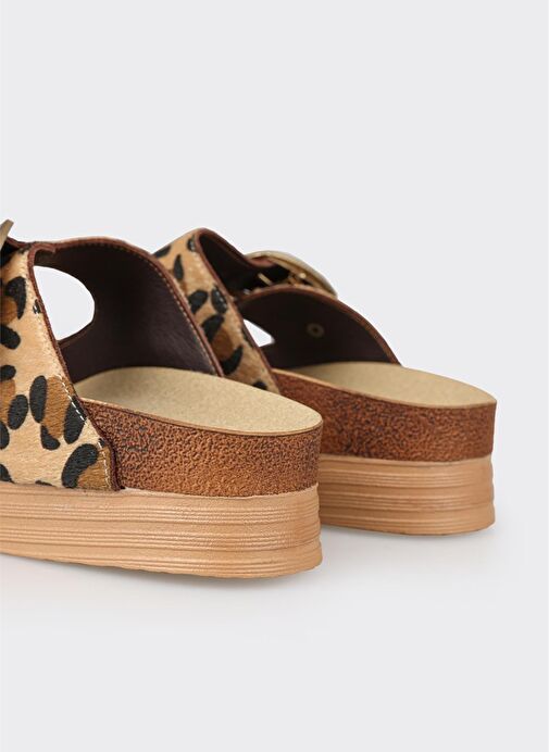 Taba Deri Kadın Terlik - Görsel 6